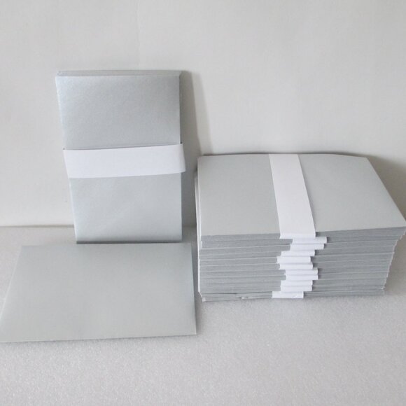 BUNDLE OF 120 SILVER CARD ENVELOPES - Picture 2 of 8